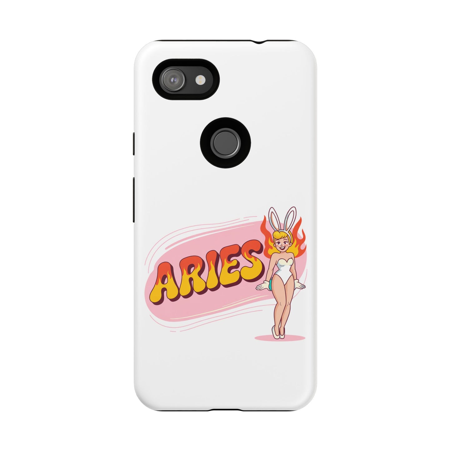 “ARIES” Cute Bunny Phone Case, Tough Phone Cover, Retro Style Case