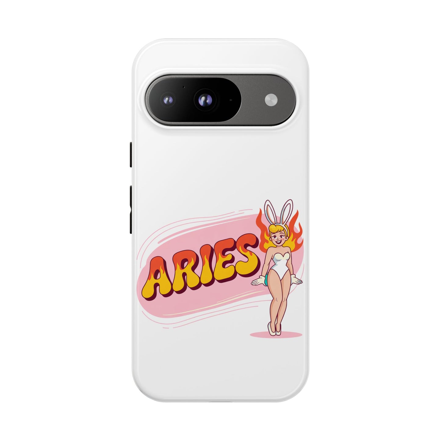 “ARIES” Cute Bunny Phone Case, Tough Phone Cover, Retro Style Case