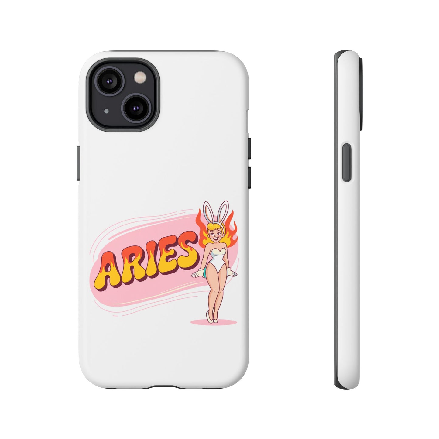“ARIES” Cute Bunny Phone Case, Tough Phone Cover, Retro Style Case