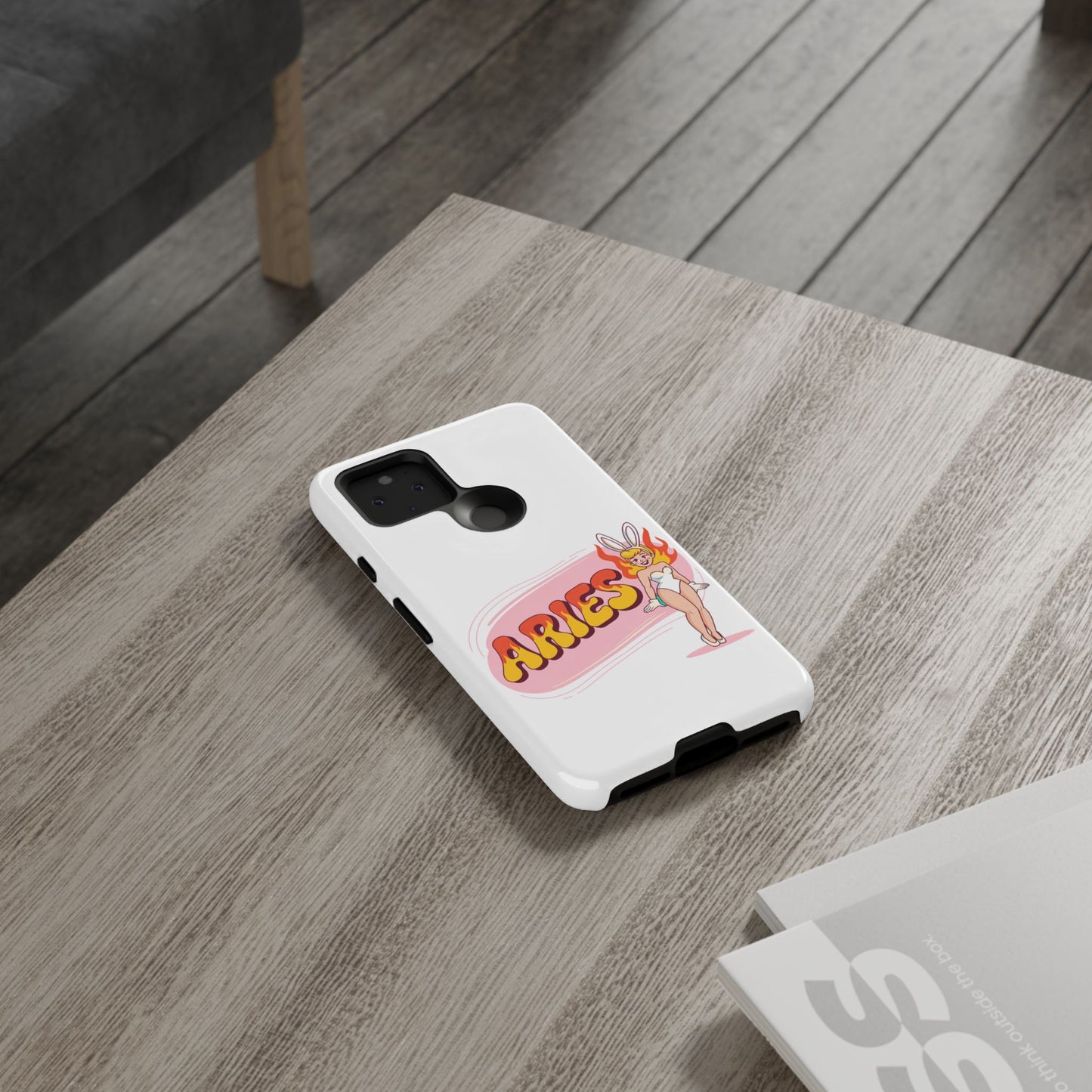 “ARIES” Cute Bunny Phone Case, Tough Phone Cover, Retro Style Case