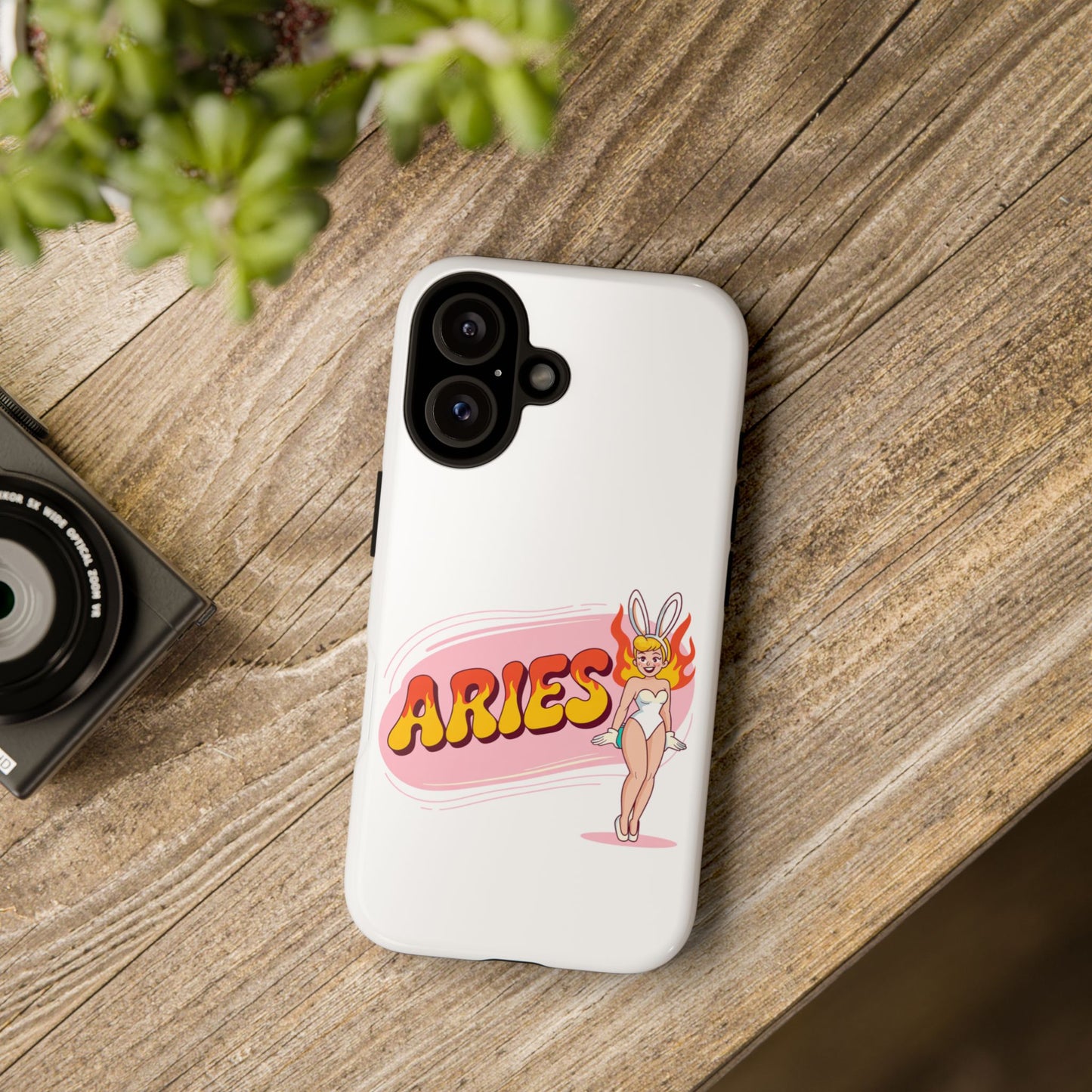 “ARIES” Cute Bunny Phone Case, Tough Phone Cover, Retro Style Case