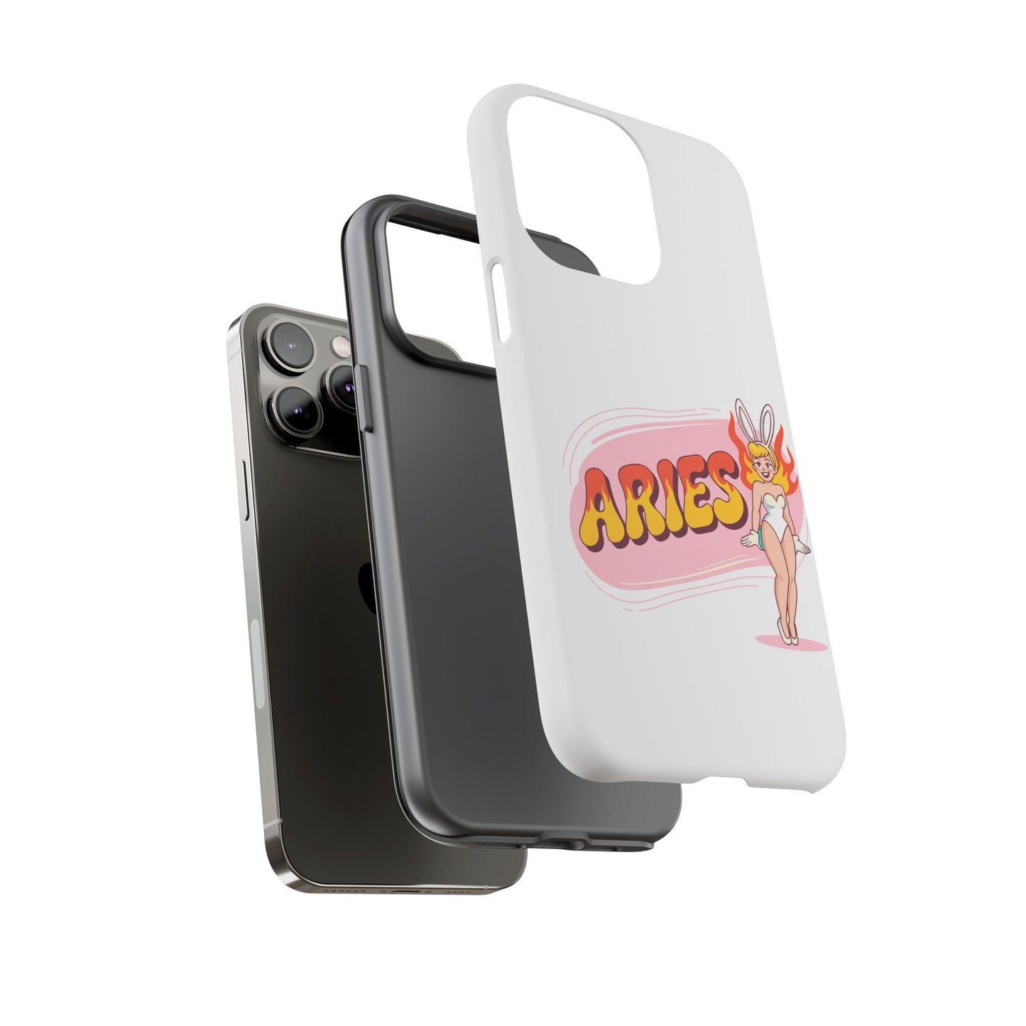 “ARIES” Cute Bunny Phone Case, Tough Phone Cover, Retro Style Case