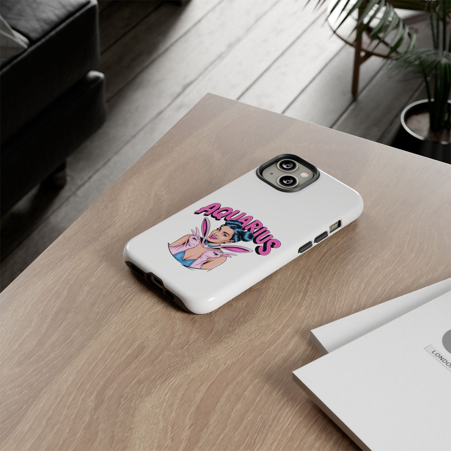 “AQUARIUS” Phone Case with Retro Look
