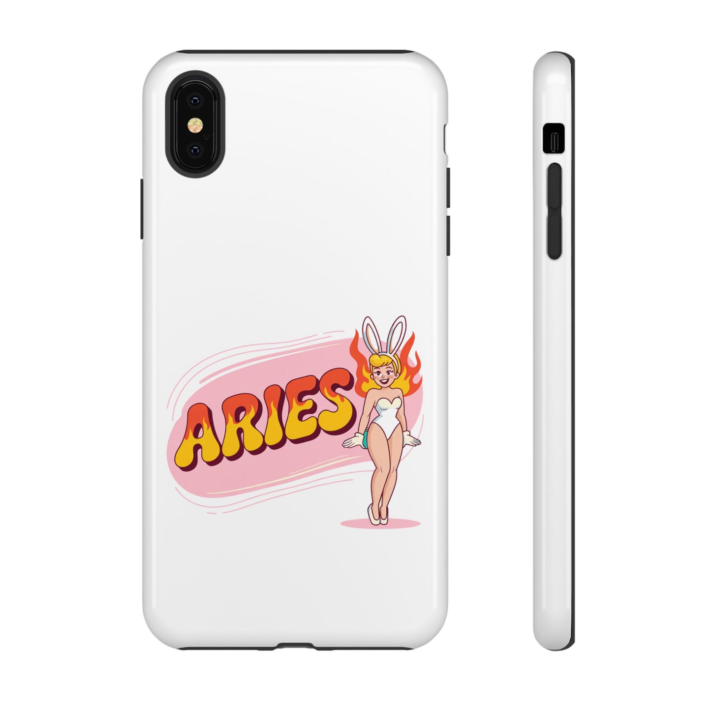 “ARIES” Cute Bunny Phone Case, Tough Phone Cover, Retro Style Case
