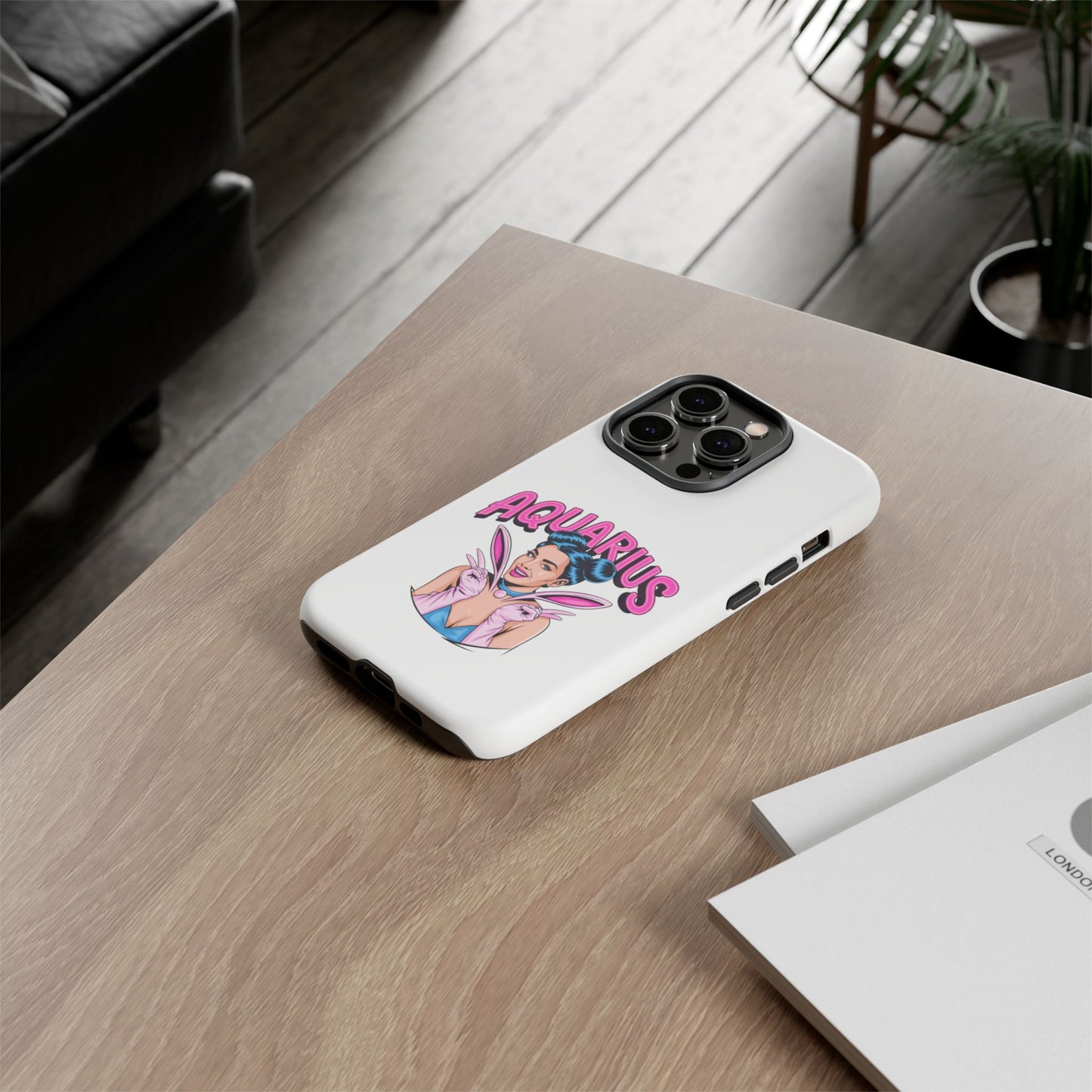“AQUARIUS” Phone Case with Retro Look