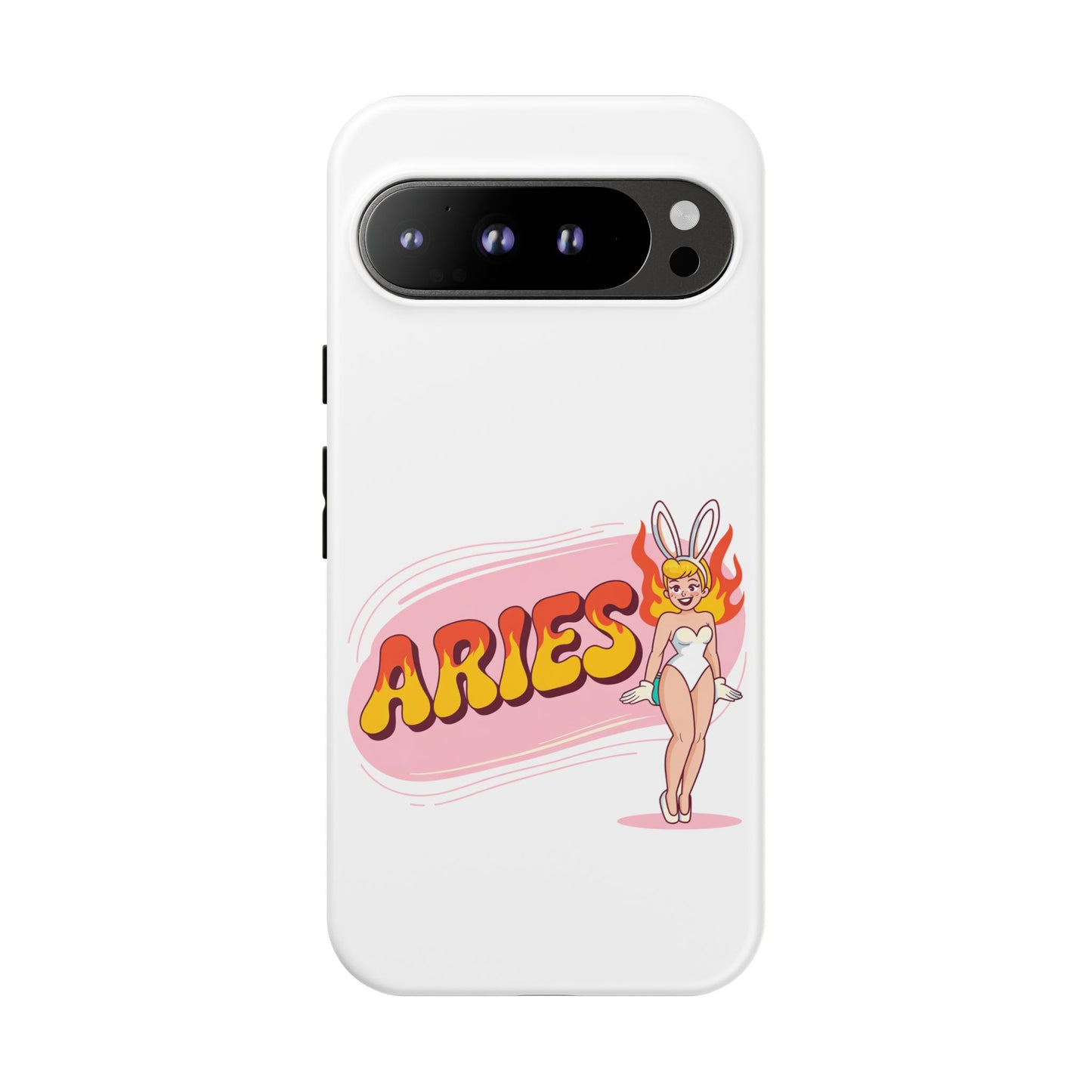 “ARIES” Cute Bunny Phone Case, Tough Phone Cover, Retro Style Case