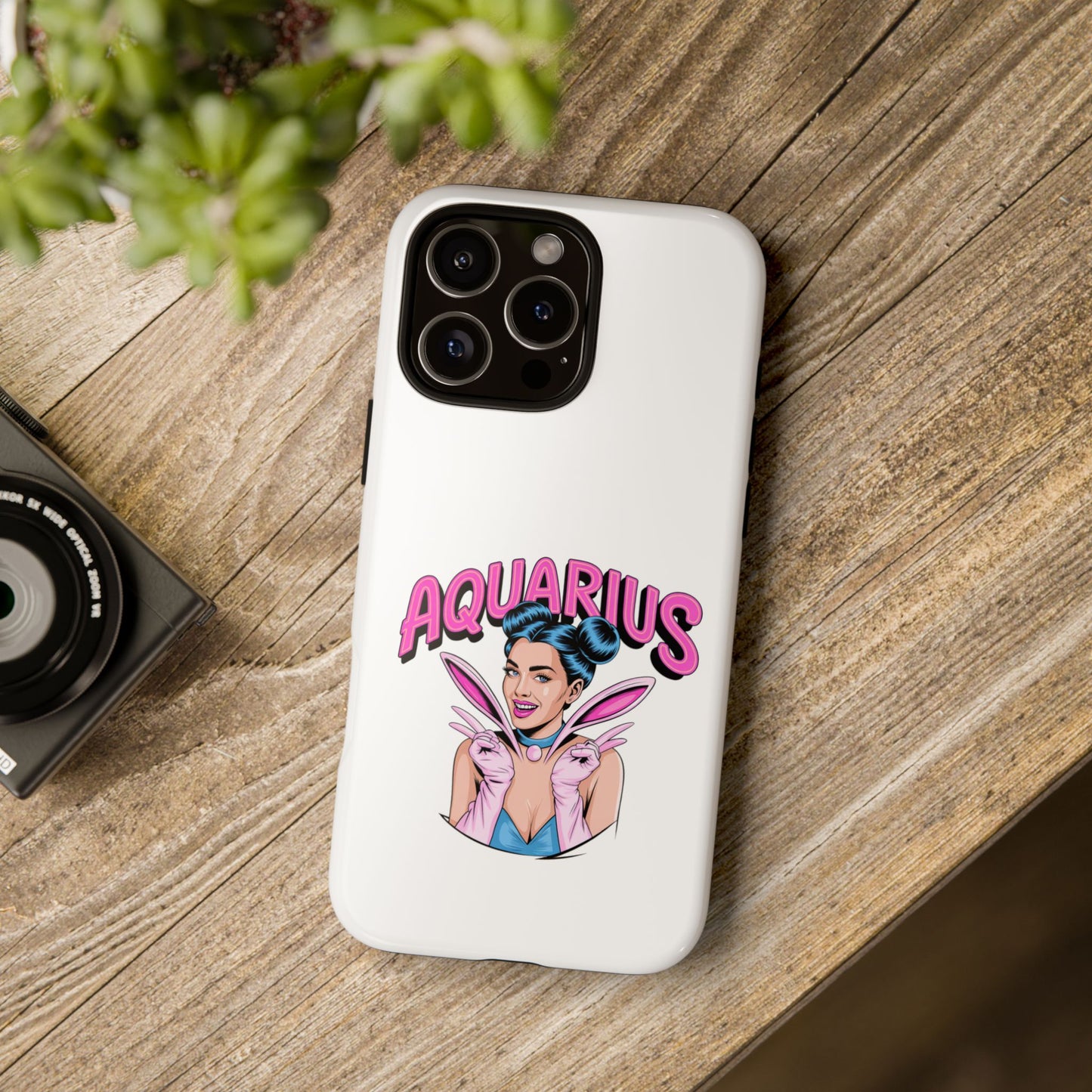 “AQUARIUS” Phone Case with Retro Look