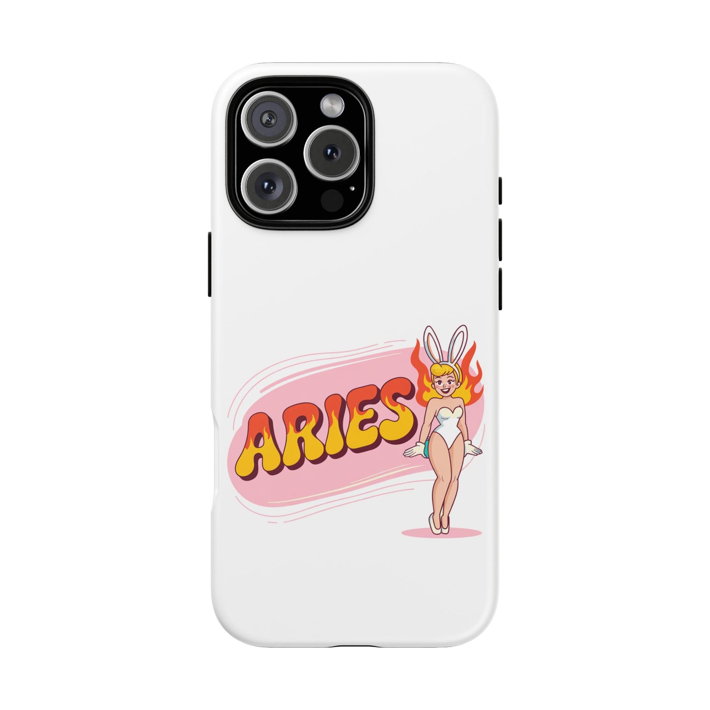 “ARIES” Cute Bunny Phone Case, Tough Phone Cover, Retro Style Case