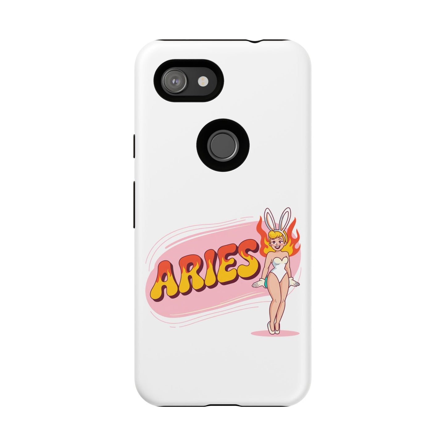 “ARIES” Cute Bunny Phone Case, Tough Phone Cover, Retro Style Case