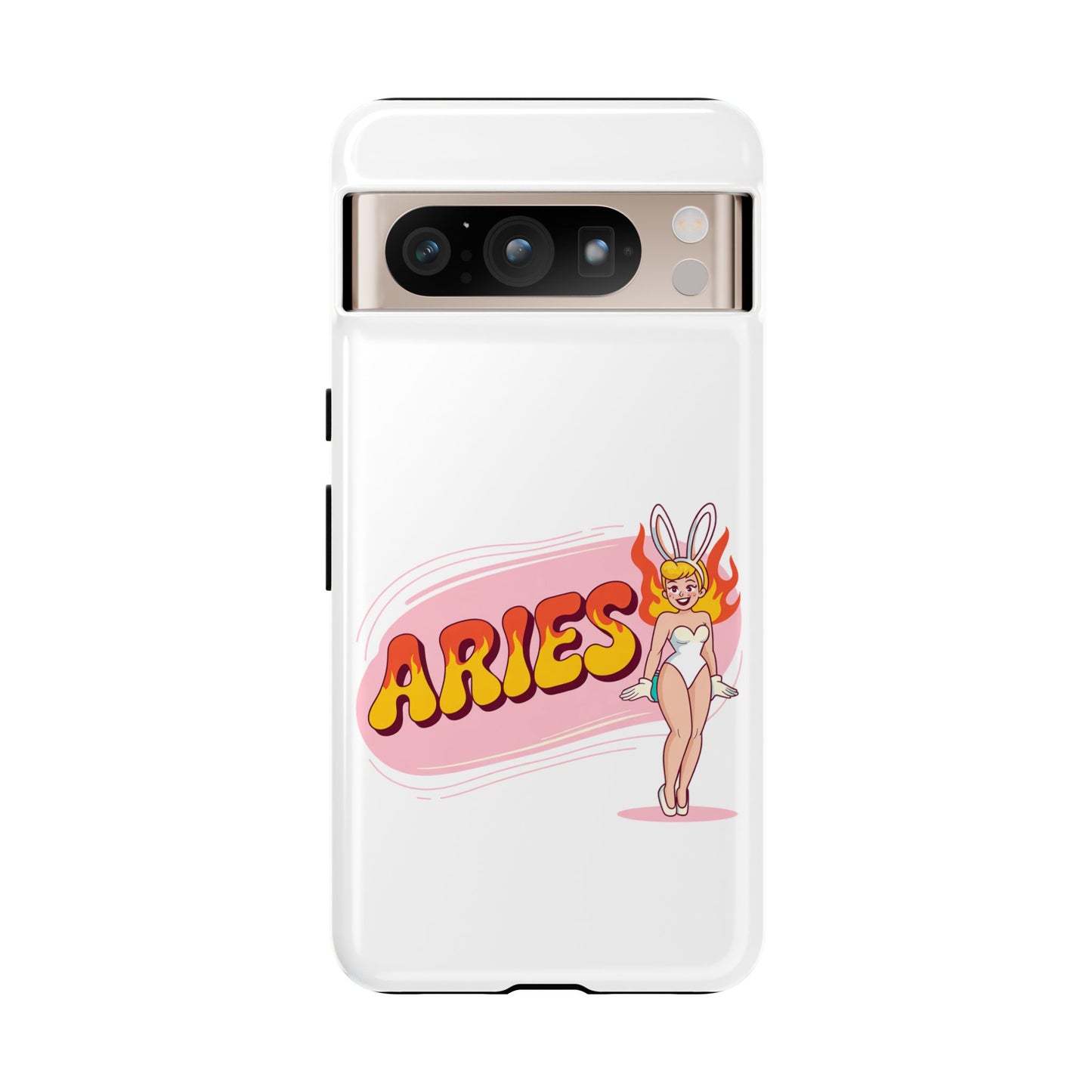 “ARIES” Cute Bunny Phone Case, Tough Phone Cover, Retro Style Case