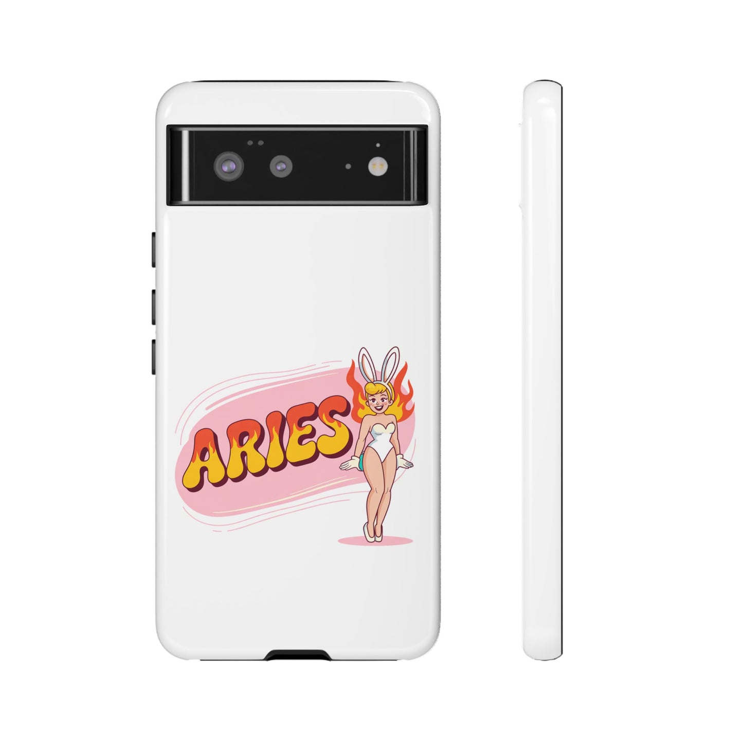 “ARIES” Cute Bunny Phone Case, Tough Phone Cover, Retro Style Case