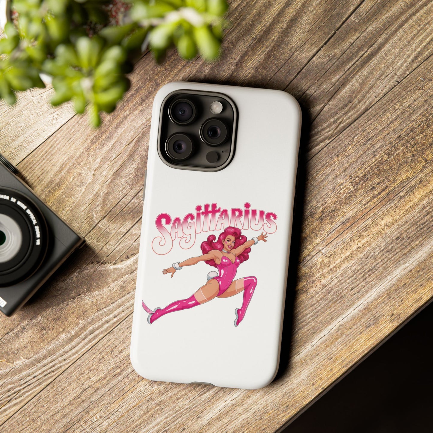 “Sagittarius” phone case Pink Dollar Bill Woman Bunny Costume