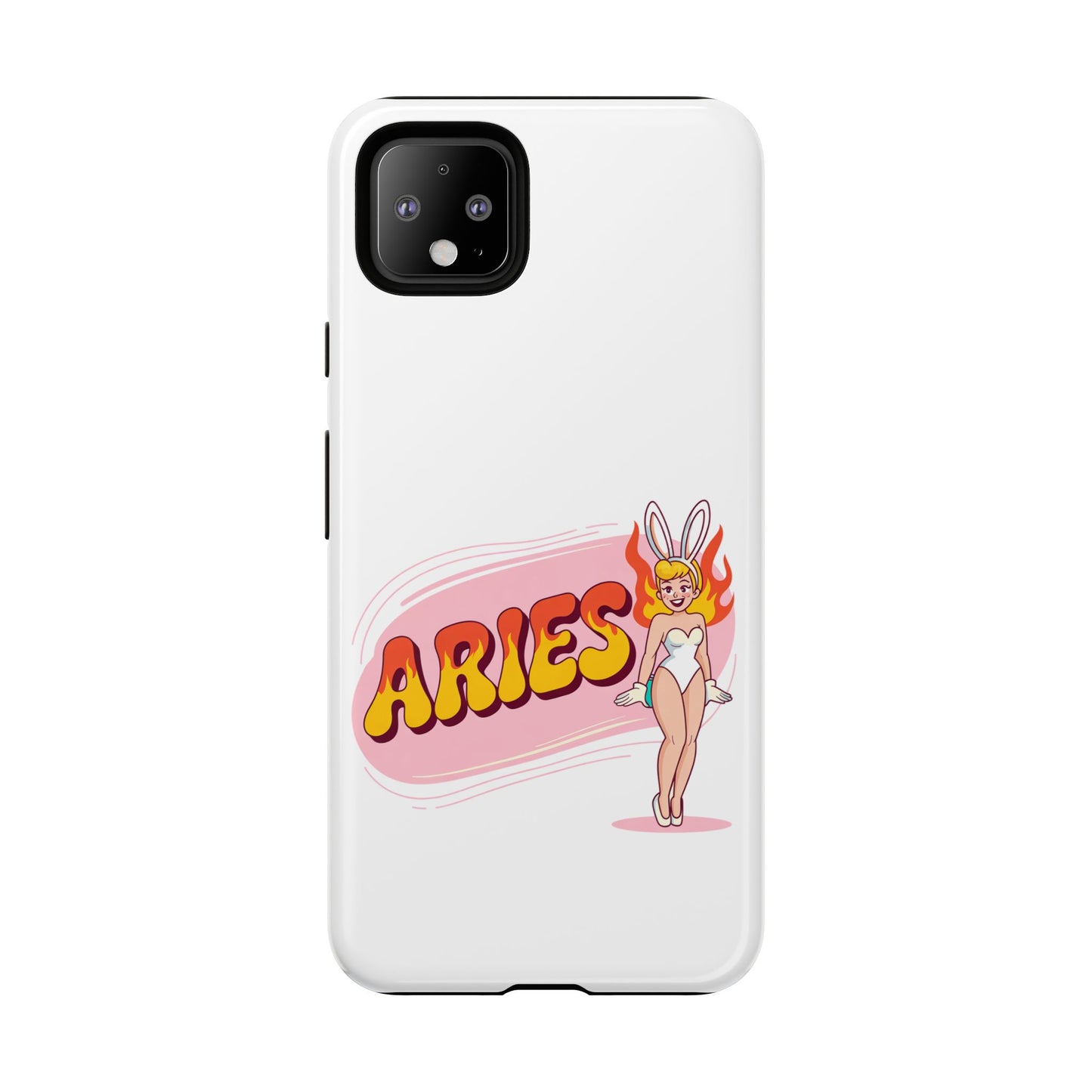 “ARIES” Cute Bunny Phone Case, Tough Phone Cover, Retro Style Case