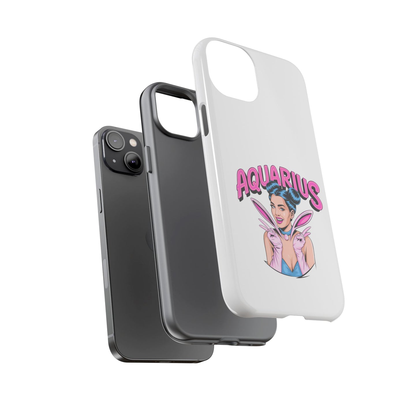 “AQUARIUS” Phone Case with Retro Look