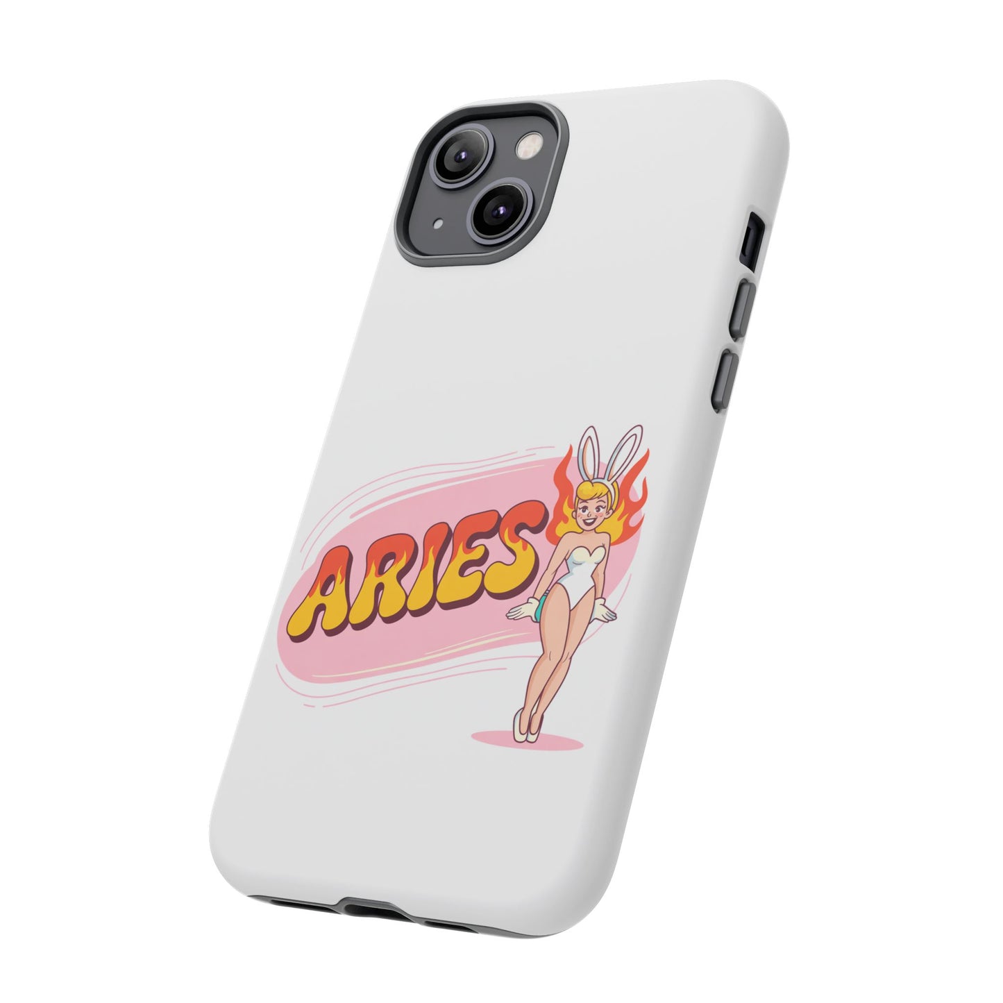 “ARIES” Cute Bunny Phone Case, Tough Phone Cover, Retro Style Case