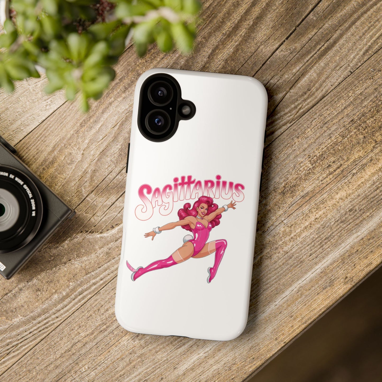 “Sagittarius” phone case Pink Dollar Bill Woman Bunny Costume