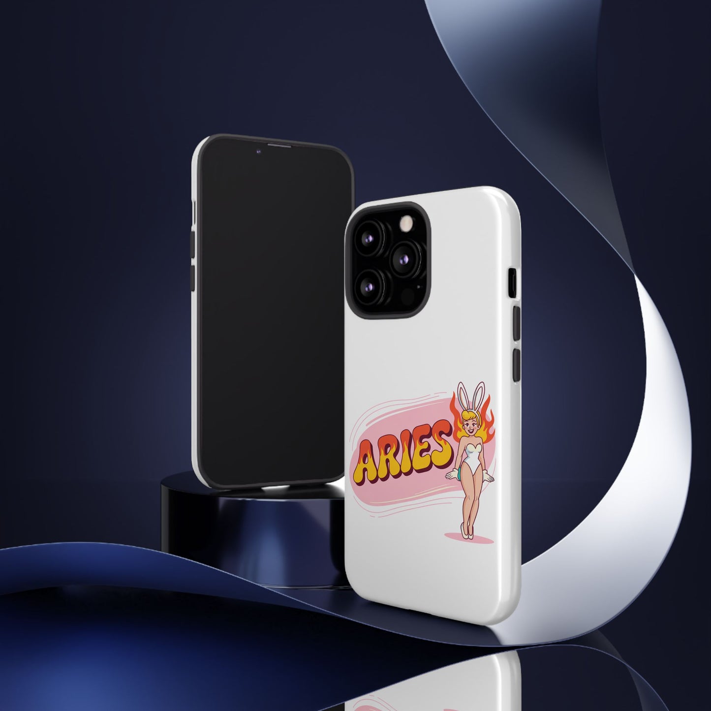 “ARIES” Cute Bunny Phone Case, Tough Phone Cover, Retro Style Case