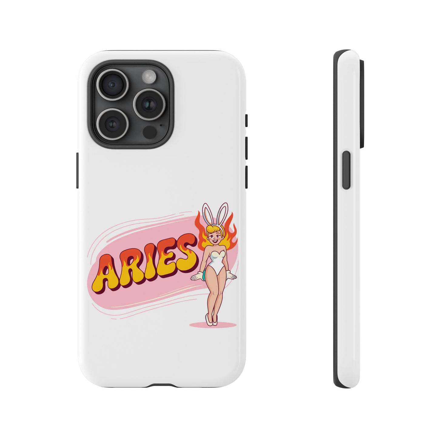 “ARIES” Cute Bunny Phone Case, Tough Phone Cover, Retro Style Case