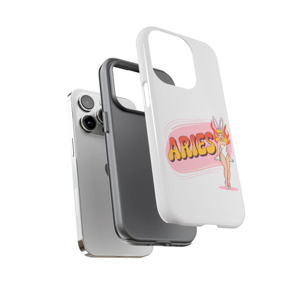 “ARIES” Cute Bunny Phone Case, Tough Phone Cover, Retro Style Case
