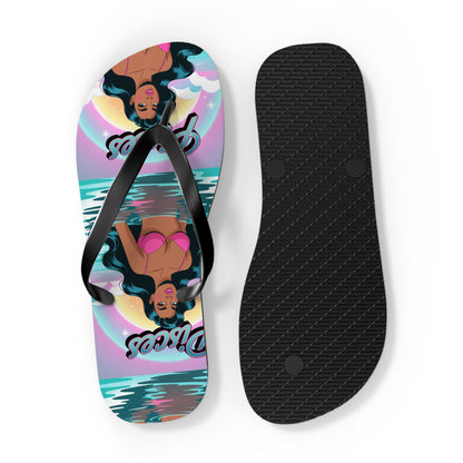 ‘PISCES’ Beach Flip Flops, Summer Footwear