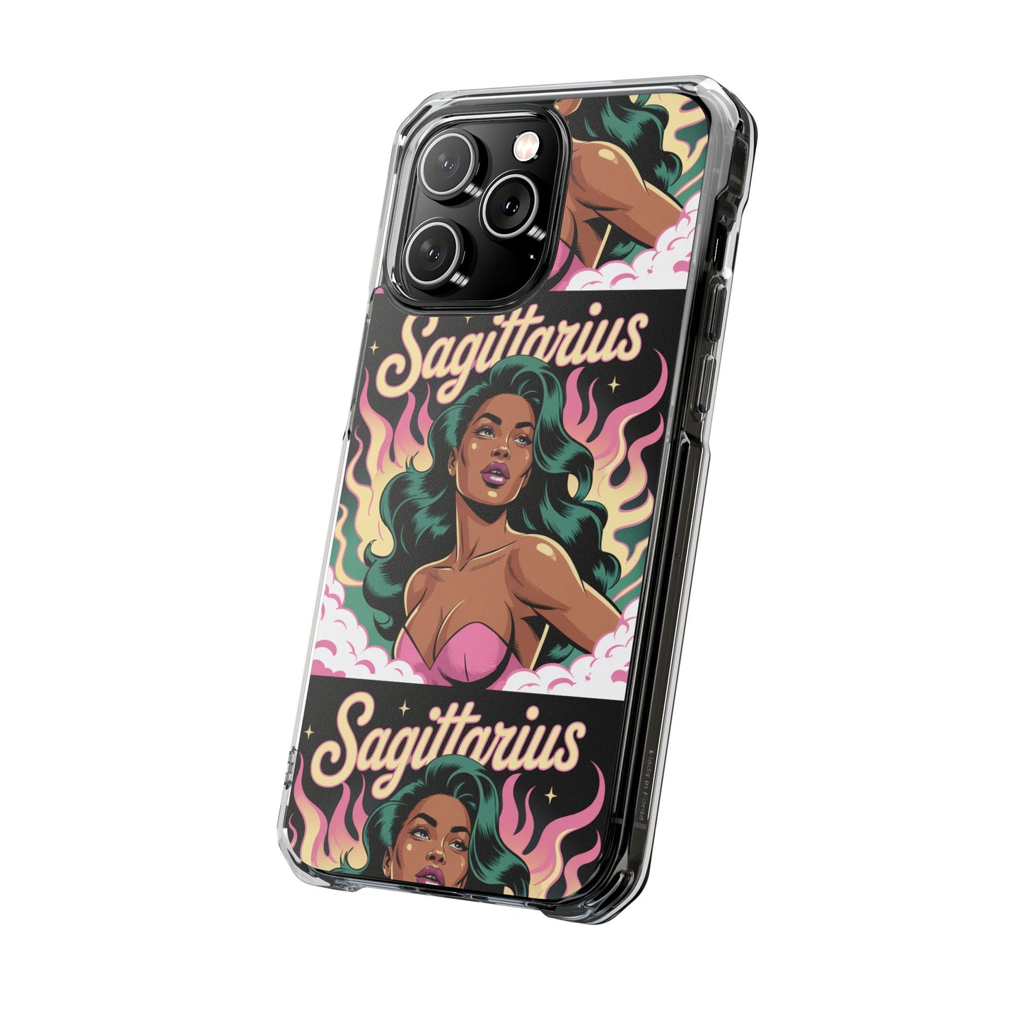 Sagittarius Zodiac Phone Case, MagSafe Magnetic Clear Impact Cases for Astrology Lovers