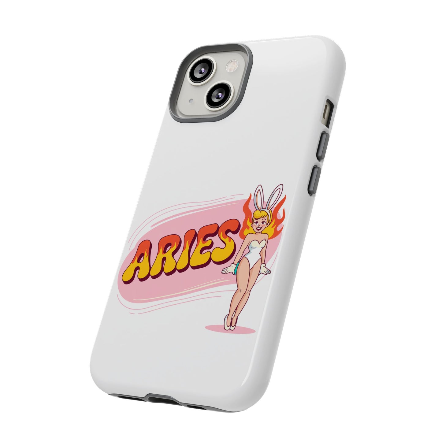 “ARIES” Cute Bunny Phone Case, Tough Phone Cover, Retro Style Case