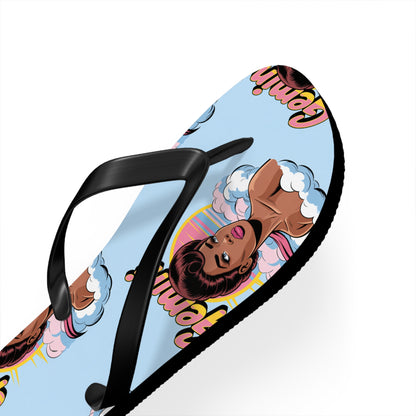 ‘GEMINI’ Graphic Flip Flops, Summer Footwear, Vacation Sandals