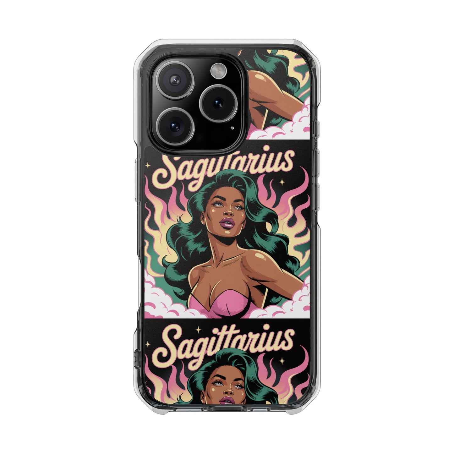 Sagittarius Zodiac Phone Case, MagSafe Magnetic Clear Impact Cases for Astrology Lovers