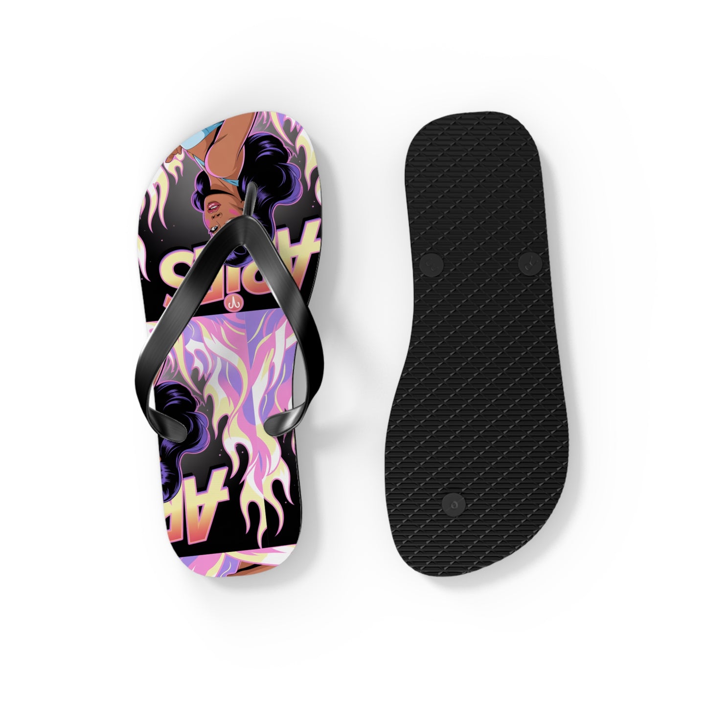 ‘ARIES’ Graphic Flip Flops - Beach Footwear, Vacation Essentials