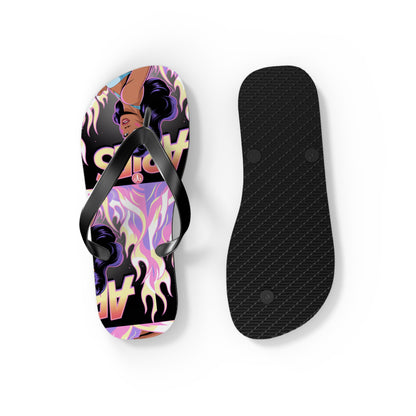 ‘ARIES’ Graphic Flip Flops - Beach Footwear, Vacation Essentials