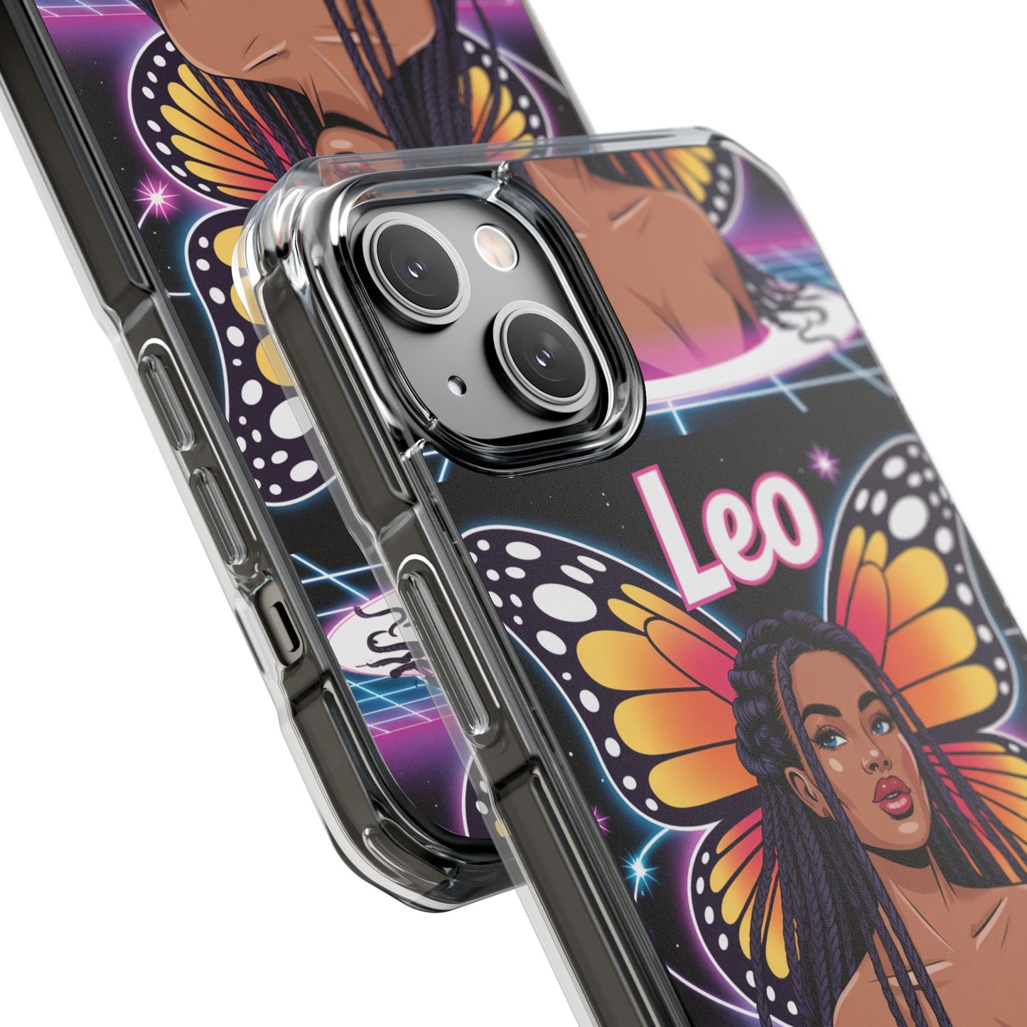 Leo Vibrant Zodiac MagSafe magnetic Phone Case | Butterfly Design