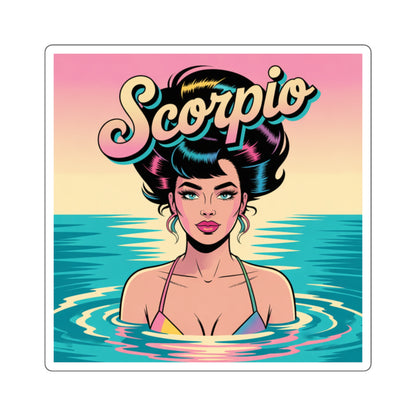Scorpio Zodiac Square Stickers, Horoscope Stickers