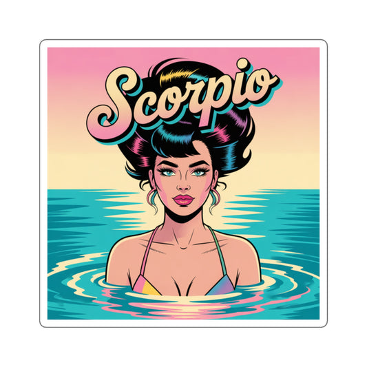 Scorpio Zodiac Square Stickers, Horoscope Stickers