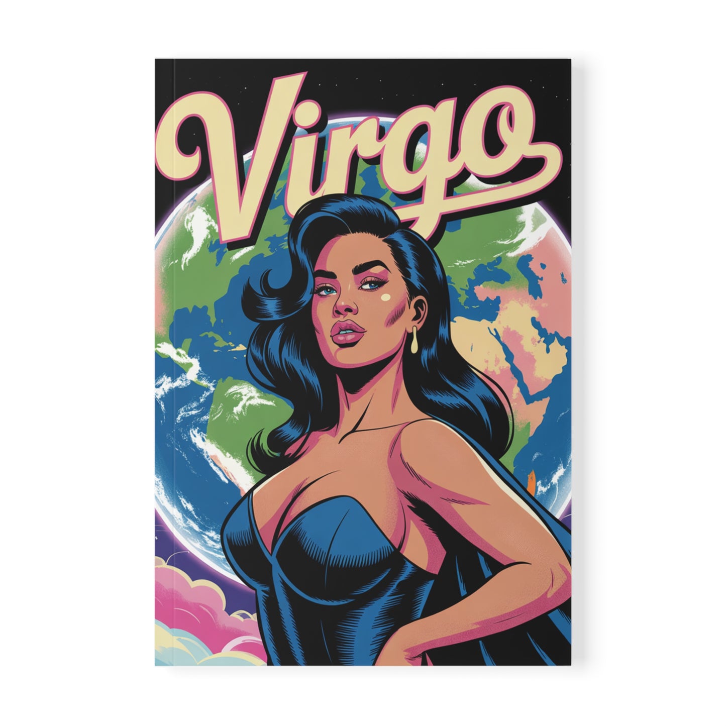 Earth Sign 🌏 Virgo A5 Softcover Notebook, Astrology Journal