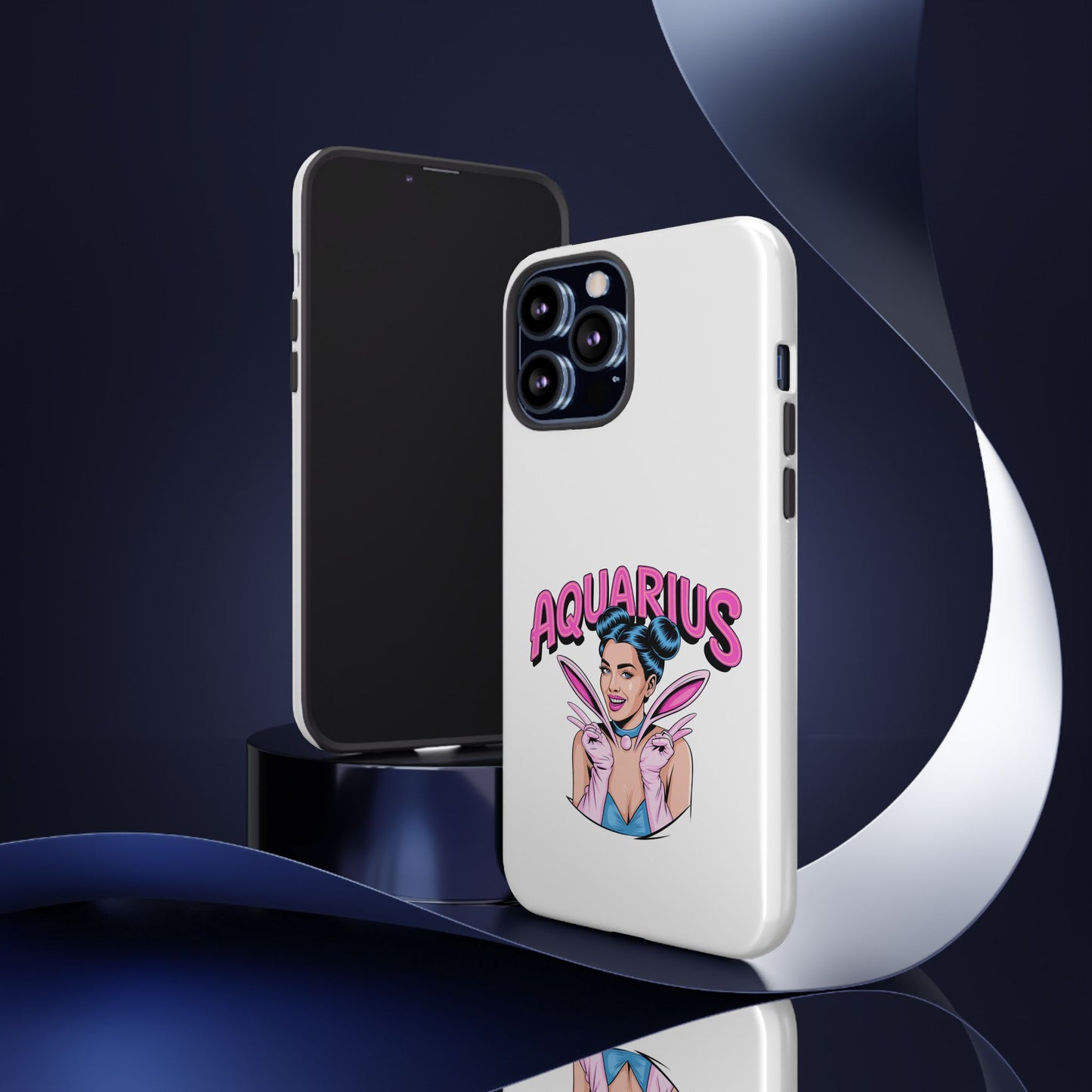 “AQUARIUS” Phone Case with Retro Look