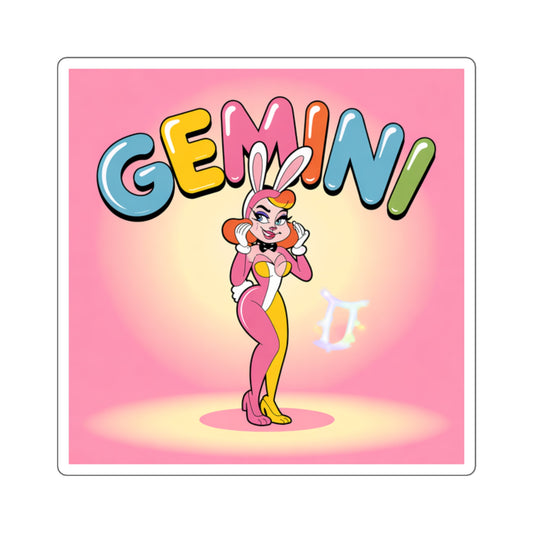 Gemini Character Square Stickers | Astrology Sticker