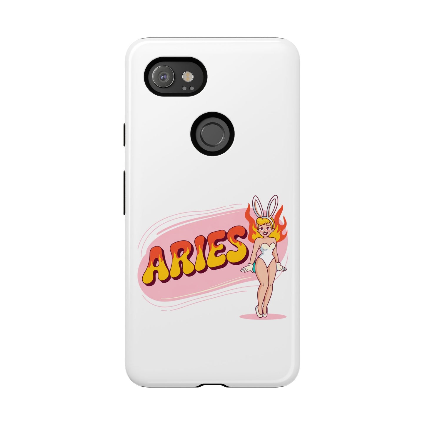 “ARIES” Cute Bunny Phone Case, Tough Phone Cover, Retro Style Case