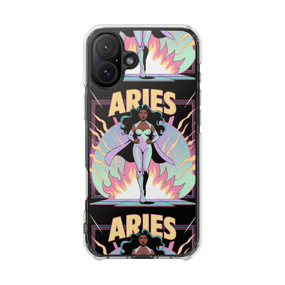 Aries MagSafe Phone Case, Clear Impact Case for Astrology Lovers