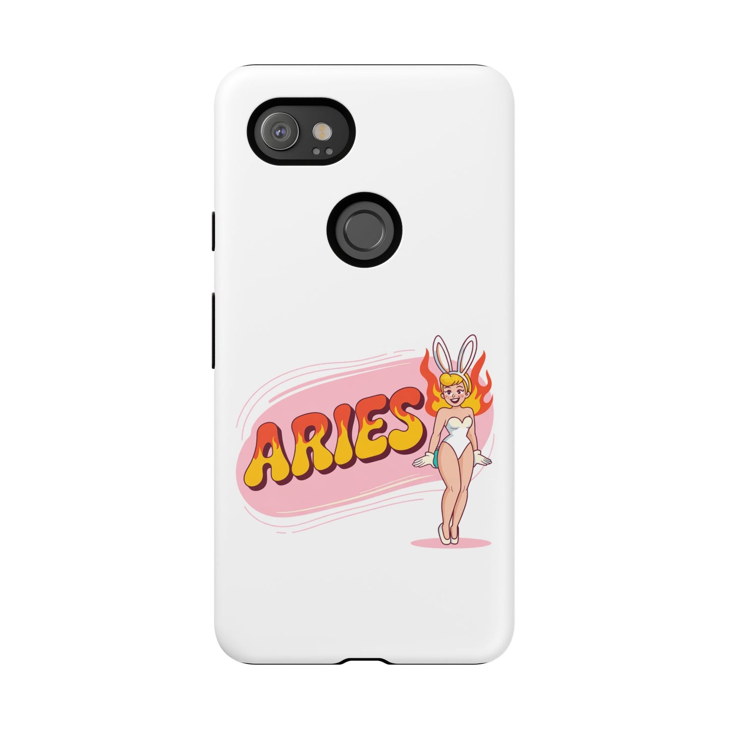 “ARIES” Cute Bunny Phone Case, Tough Phone Cover, Retro Style Case