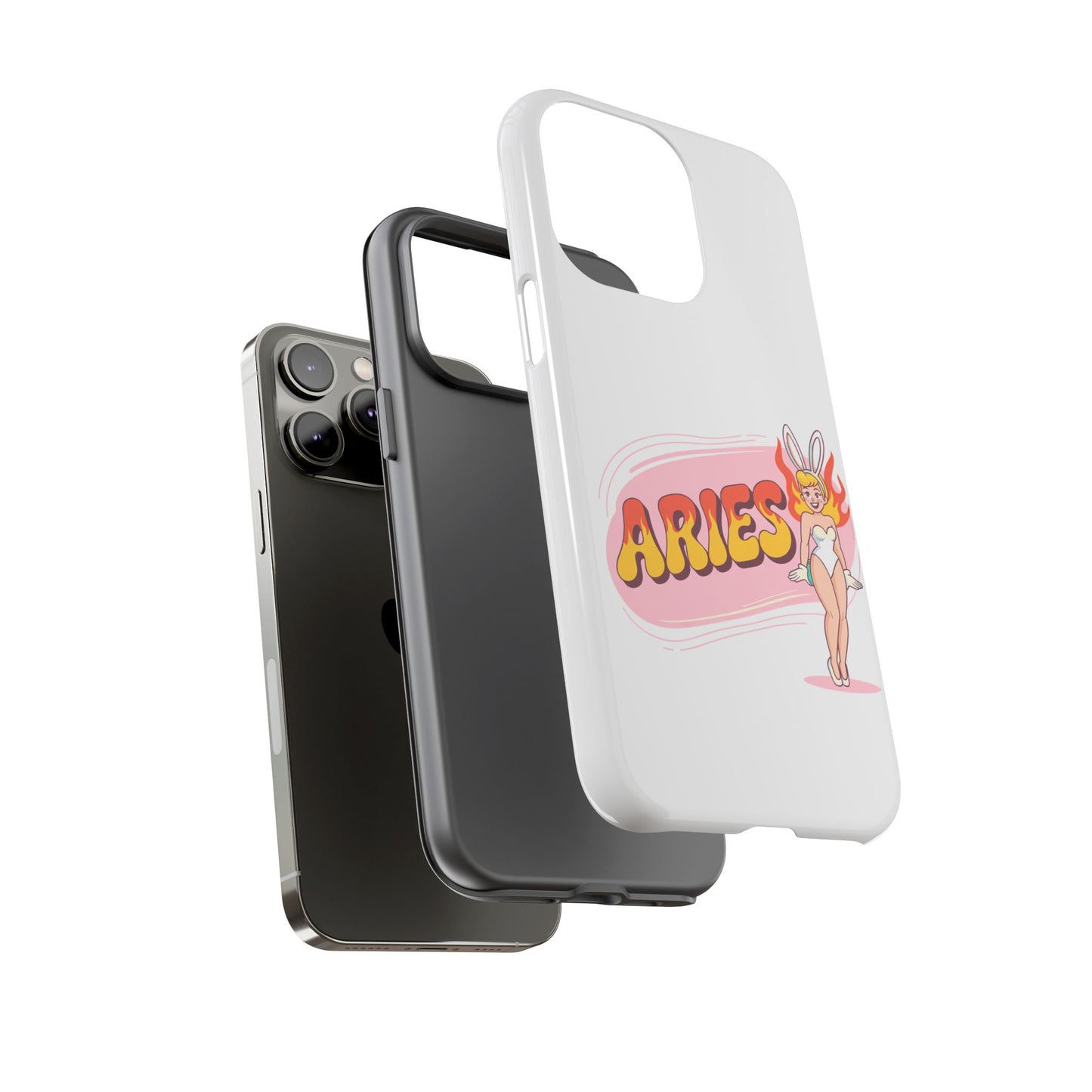 “ARIES” Cute Bunny Phone Case, Tough Phone Cover, Retro Style Case