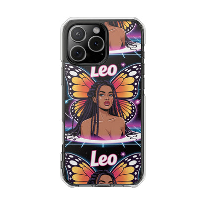 Leo Vibrant Zodiac MagSafe magnetic Phone Case | Butterfly Design