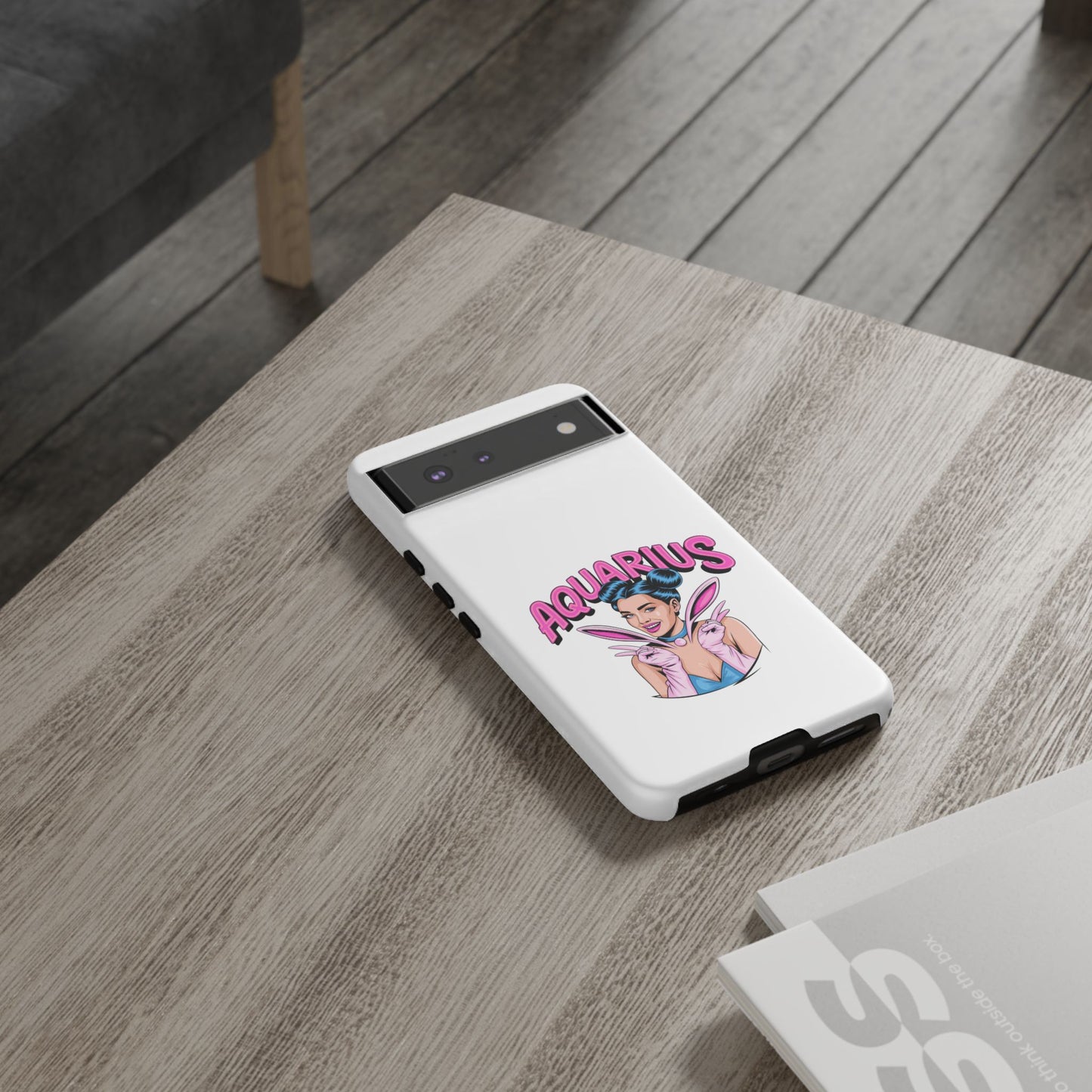 “AQUARIUS” Phone Case with Retro Look