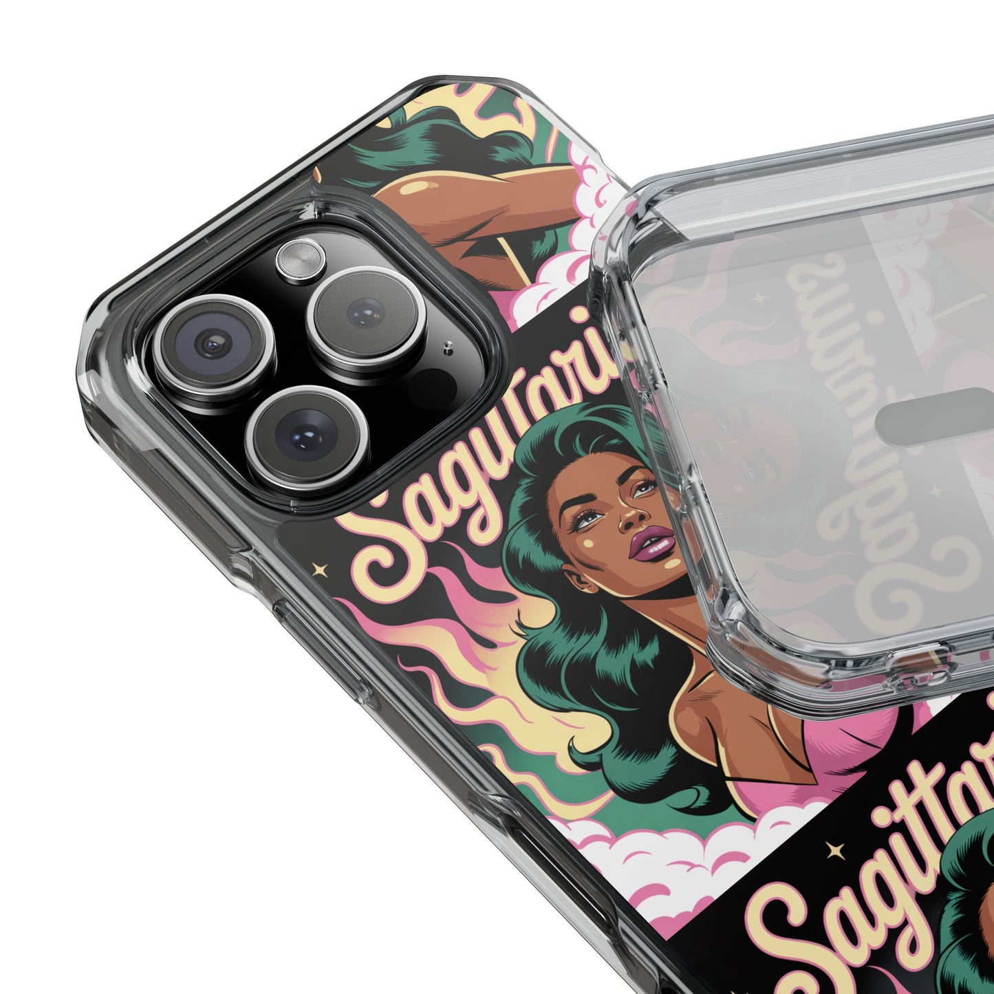 Sagittarius Zodiac Phone Case, MagSafe Magnetic Clear Impact Cases for Astrology Lovers