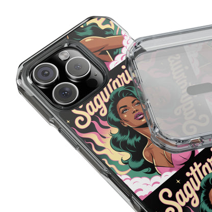 Sagittarius Zodiac Phone Case, MagSafe Magnetic Clear Impact Cases for Astrology Lovers