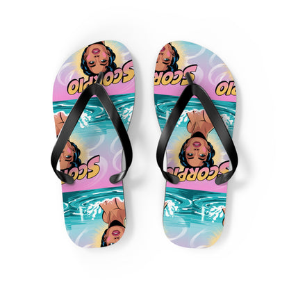 ‘Scorpio’ Zodiac Flops | Fun Beach Sandals, Astrology Gifts