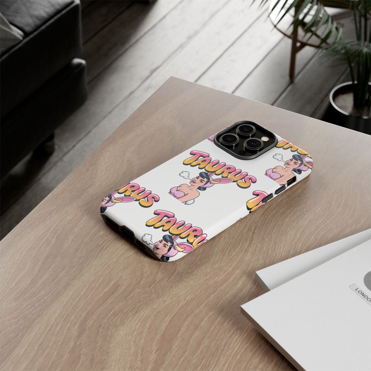 Stylish “Taurus” Phone Case, Cartoon Design