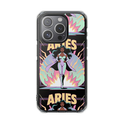 Aries MagSafe Phone Case, Clear Impact Case for Astrology Lovers
