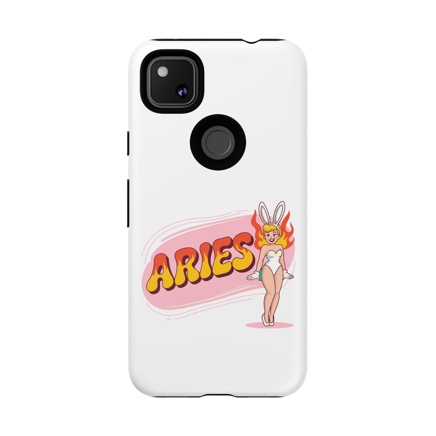 “ARIES” Cute Bunny Phone Case, Tough Phone Cover, Retro Style Case