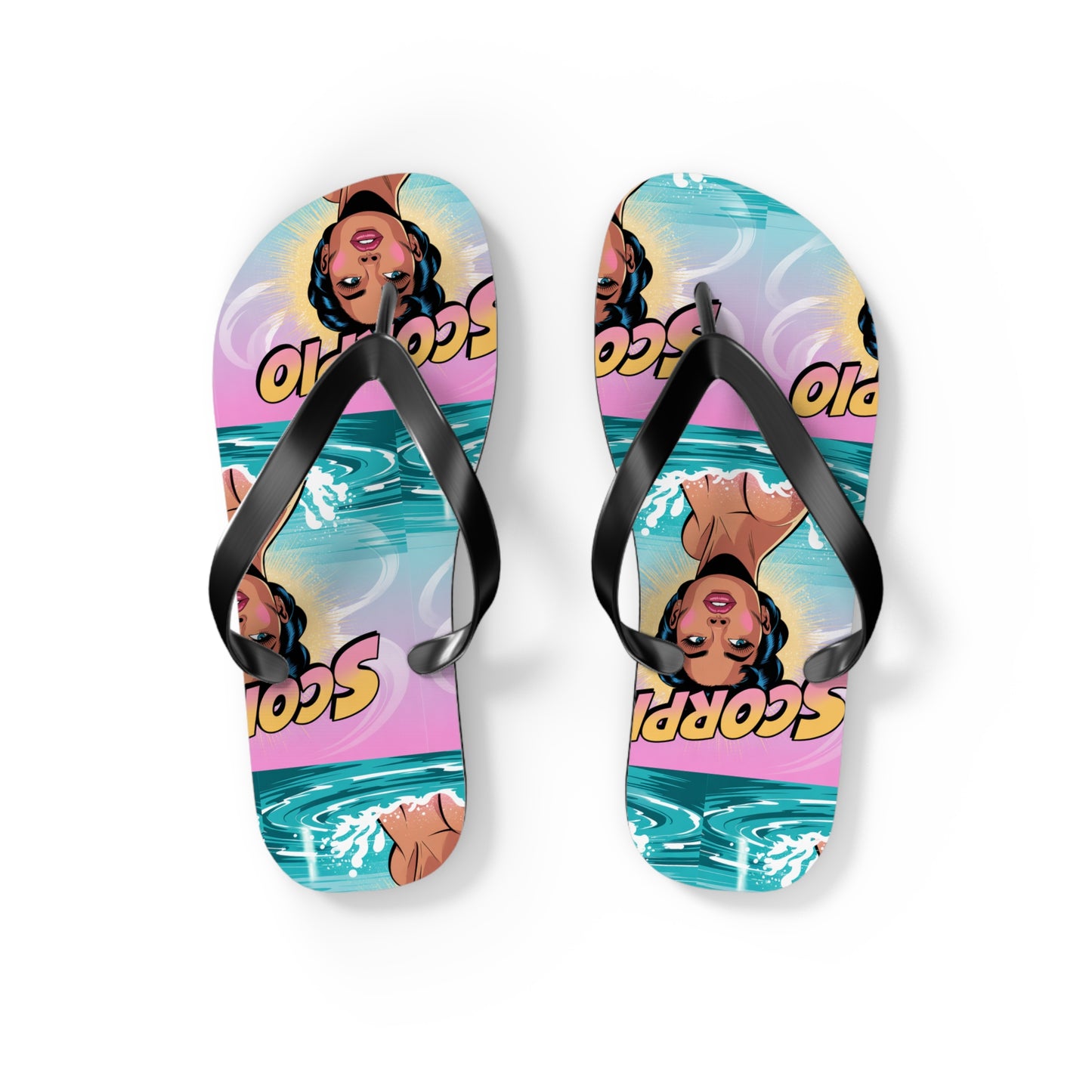 ‘Scorpio’ Zodiac Flops | Fun Beach Sandals, Astrology Gifts