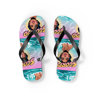 ‘Scorpio’ Zodiac Flops | Fun Beach Sandals, Astrology Gifts